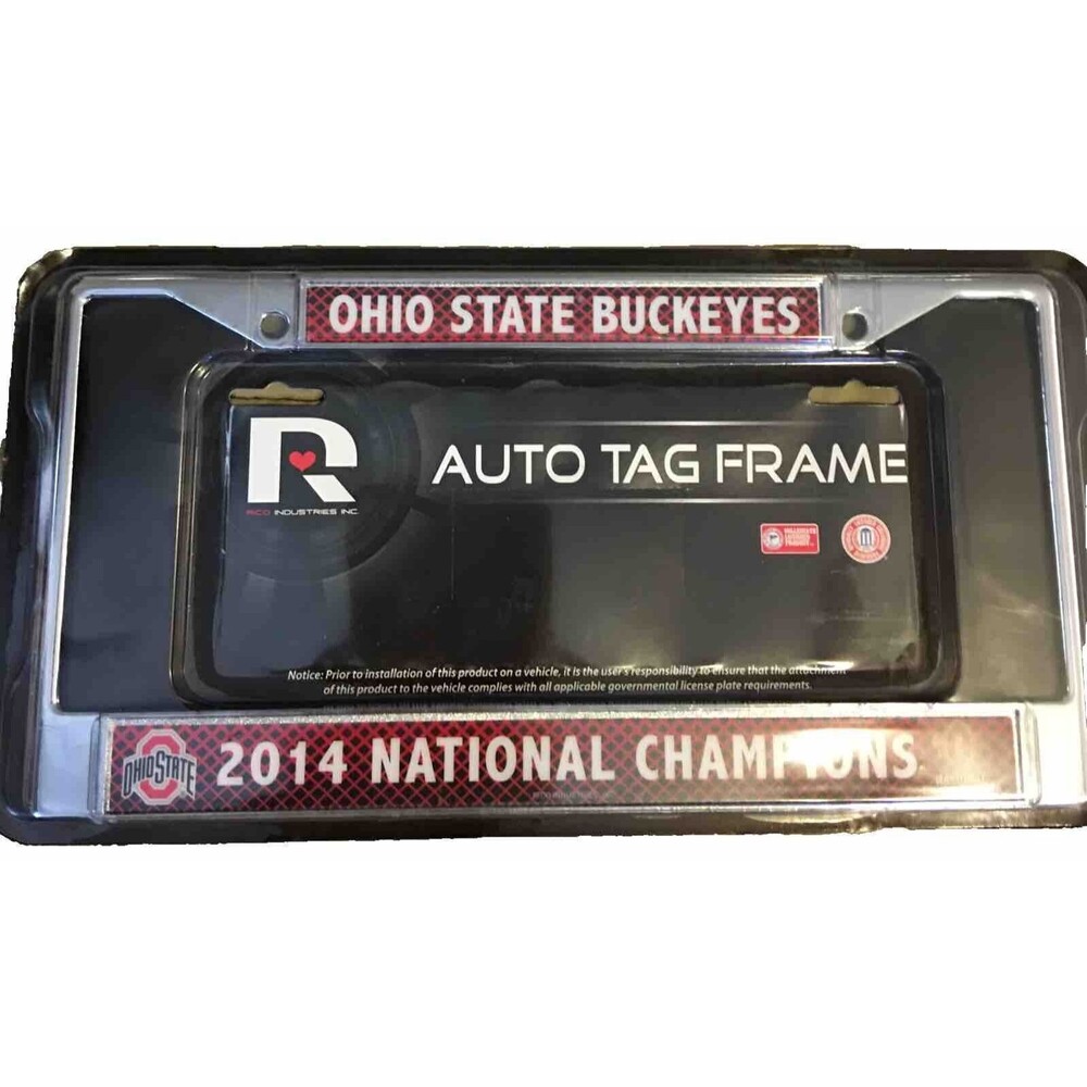 Ohio State Buckeyes 2014 National Champions NCAA License Plate Frame NOS